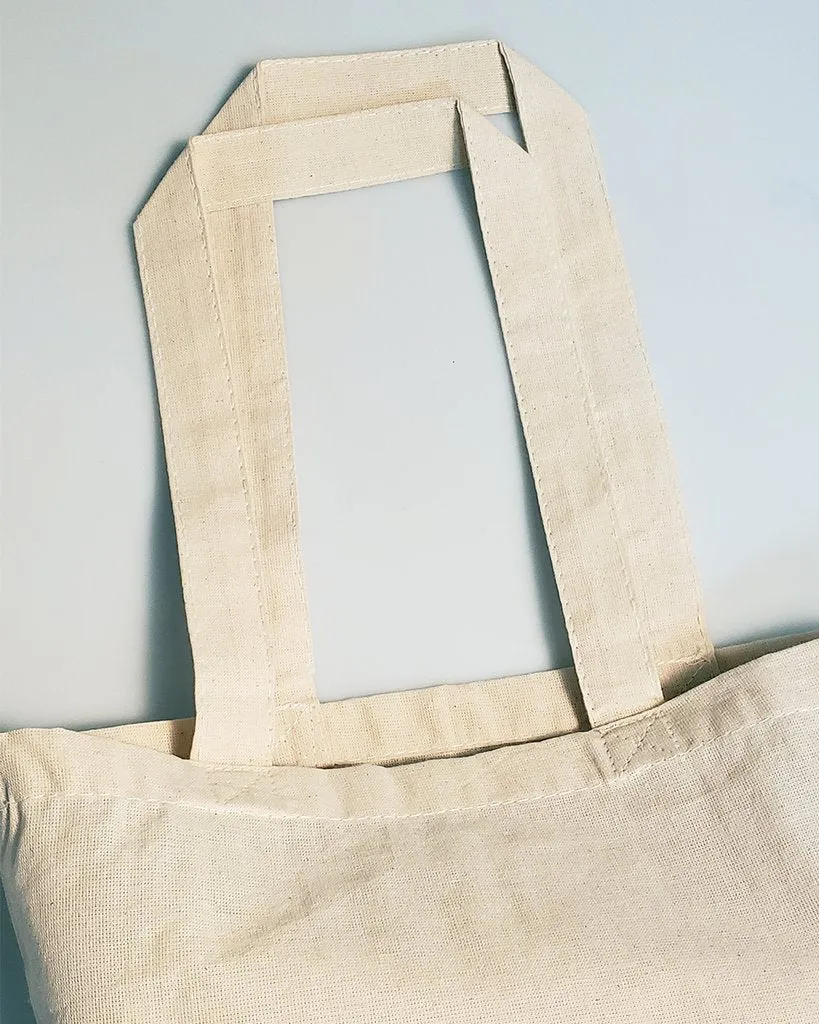 11" Small Custom Natural Tote Bags - Small Cotton Bags with Your Logo - TB111