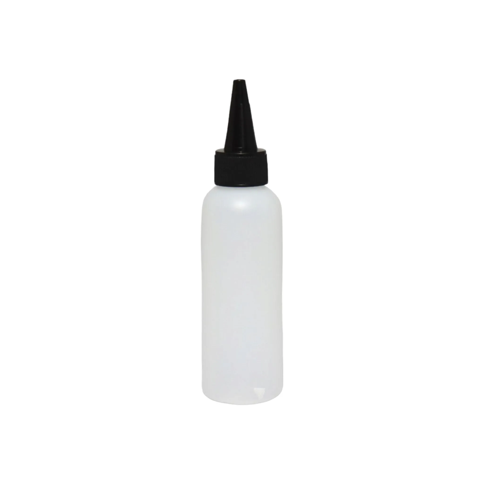 120ml HDPE Plastic Dropper Boston Bottle with White Spout Lid - No Spill Bottle