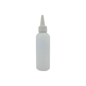 120ml HDPE Plastic Dropper Boston Bottle with White Spout Lid - No Spill Bottle