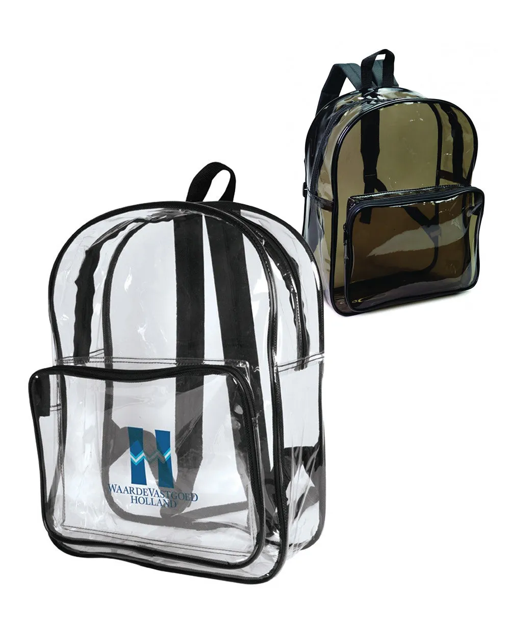 24 ct Multi-Purpose Clear Backpack W/ Front Pocket - By Case