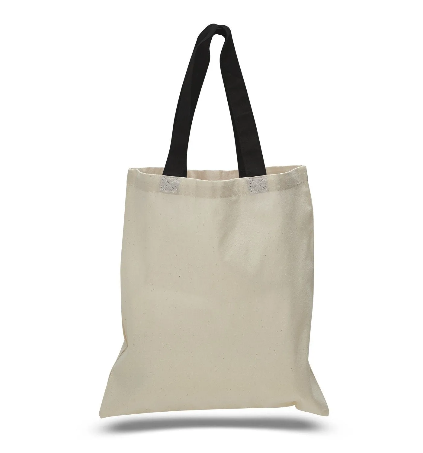 240 ct Wholesale Tote Bags With Color Handles 100% Cotton - By Case