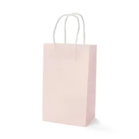 30 pc Rectangle Paper Bags, with Handles, for Gift Bags and Shopping Bags, Misty Rose, 21.5x13x7.9cm, Fold: 21.5x13x0.2cm