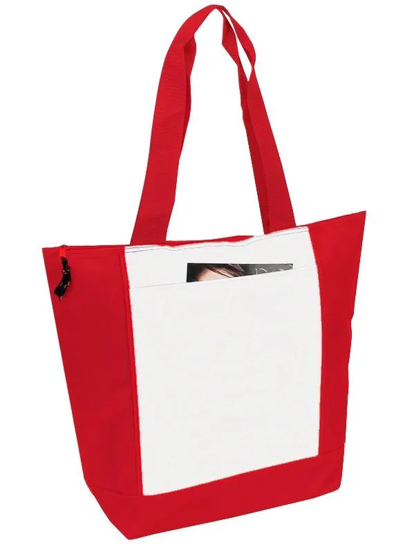 48 ct 600D Polyester Deluxe Zipper Tote Bag - By Case