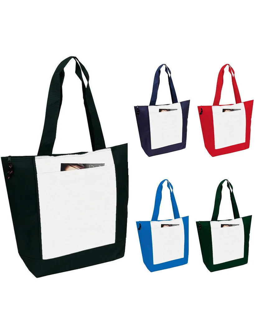 48 ct 600D Polyester Deluxe Zipper Tote Bag - By Case