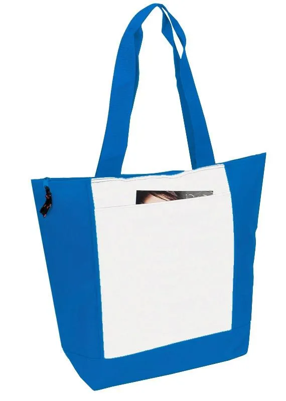 600D Polyester Deluxe Zipper Tote Bag