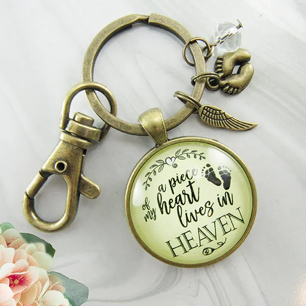 A Piece of My Heart Sentimental Gift for Parents - Miscarriage Gift Keychain