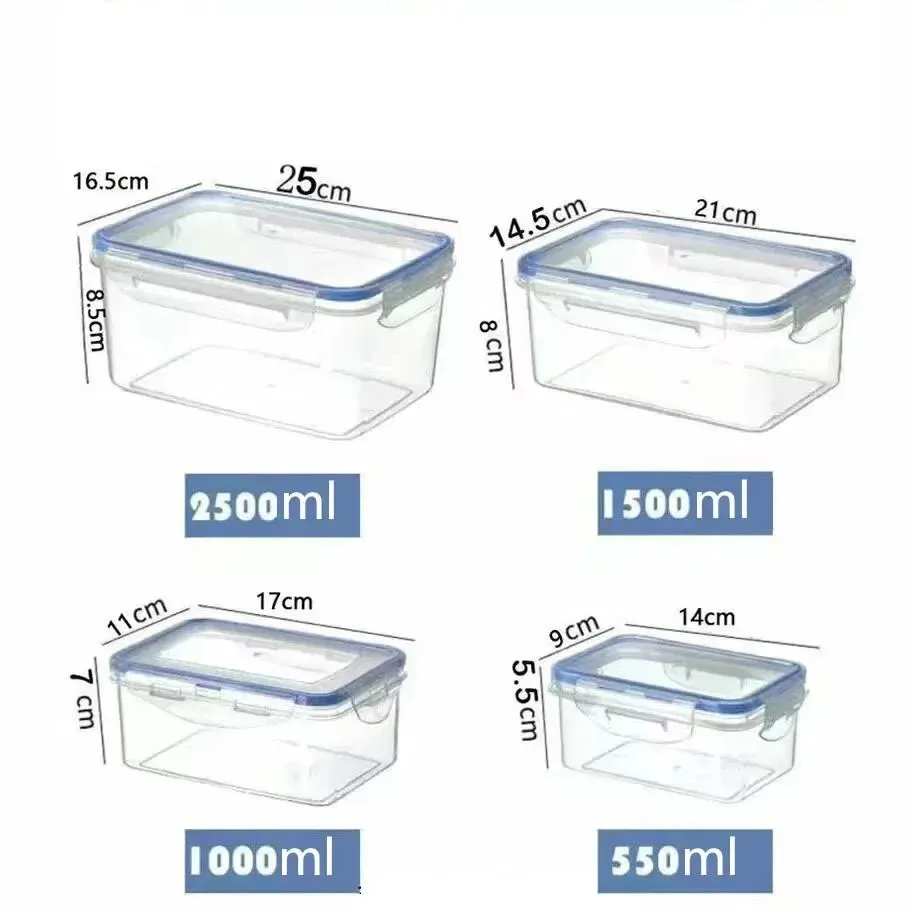 Airtight Rectangular Food Storage Container with Lid – Microwave & Freezer Safe