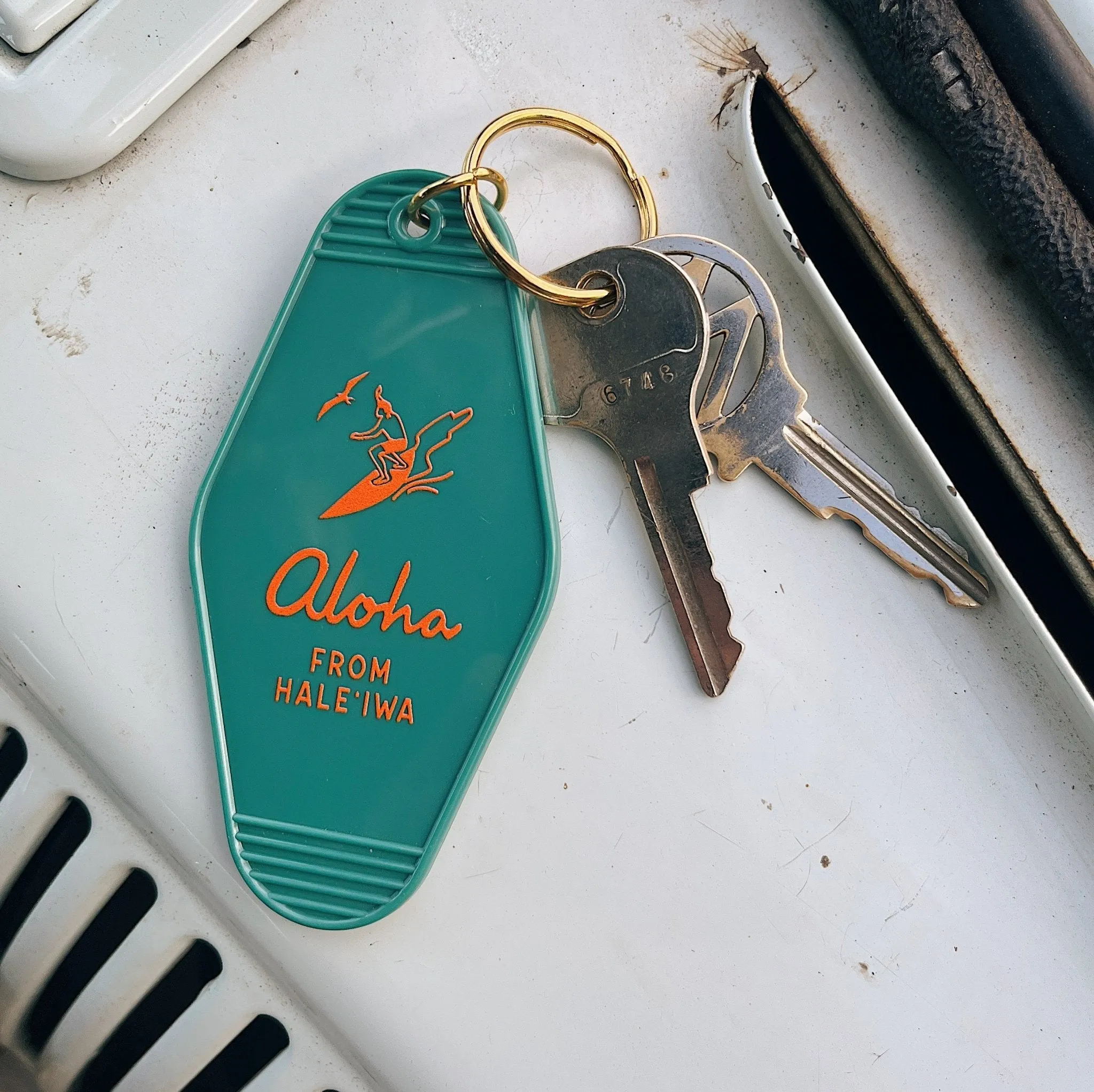 Aloha From Haleiwa Keychain