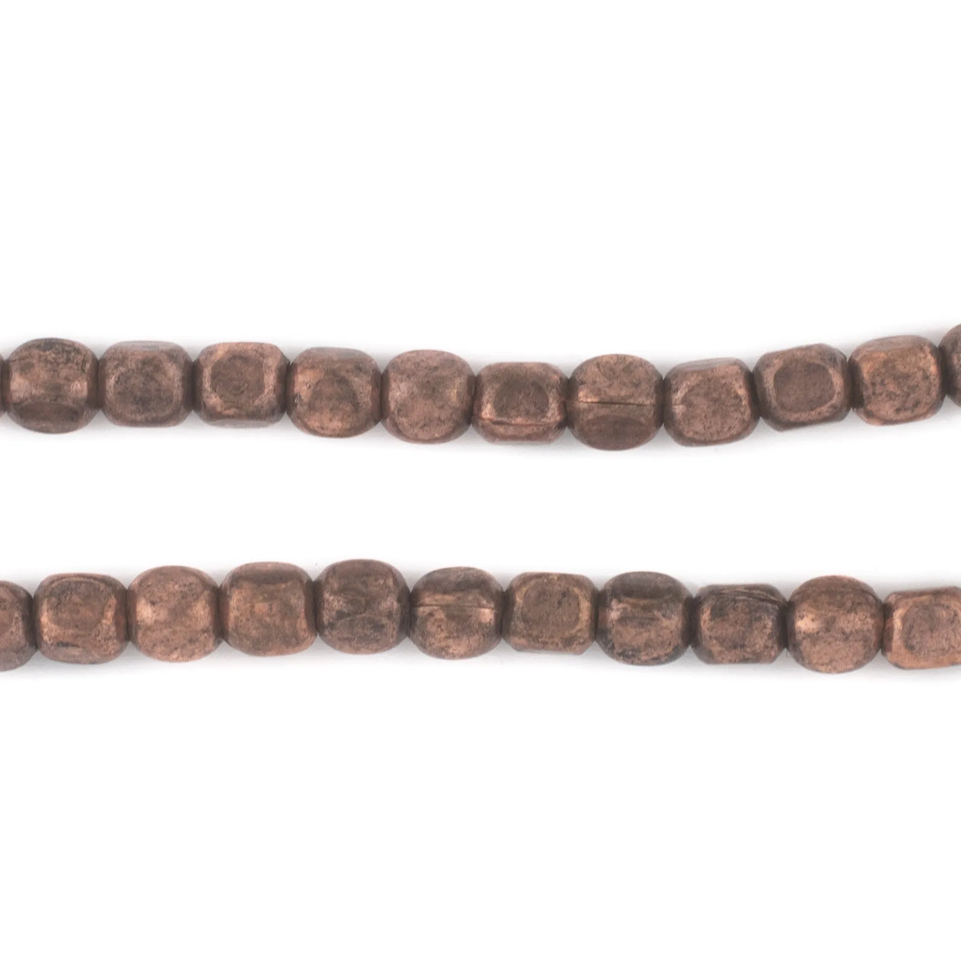 Antiqued Copper Rounded Rectangle Beads (6x5mm)