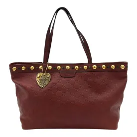 Babouska Tote Bag Red in Calfskin, Gold hardware