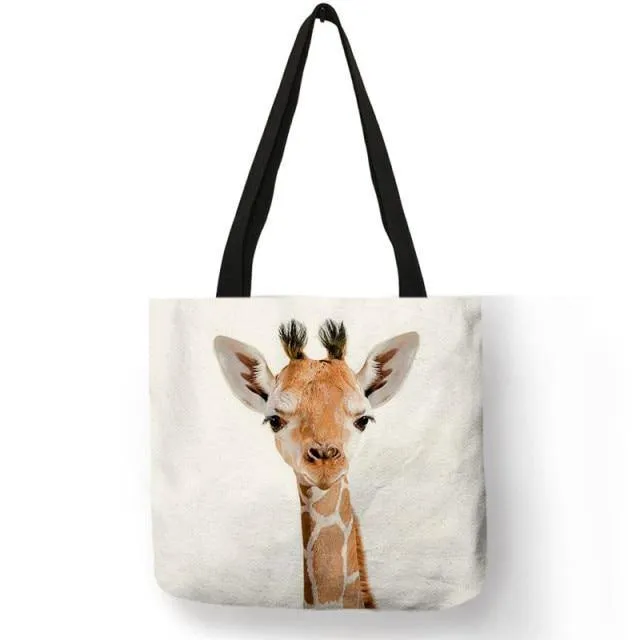 Baby Animals Canvas Tote Bag Collection