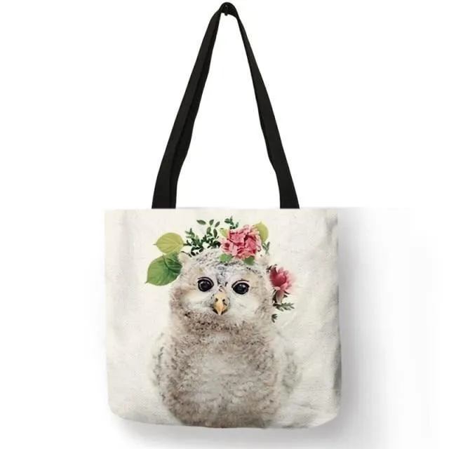 Baby Animals Canvas Tote Bag Collection