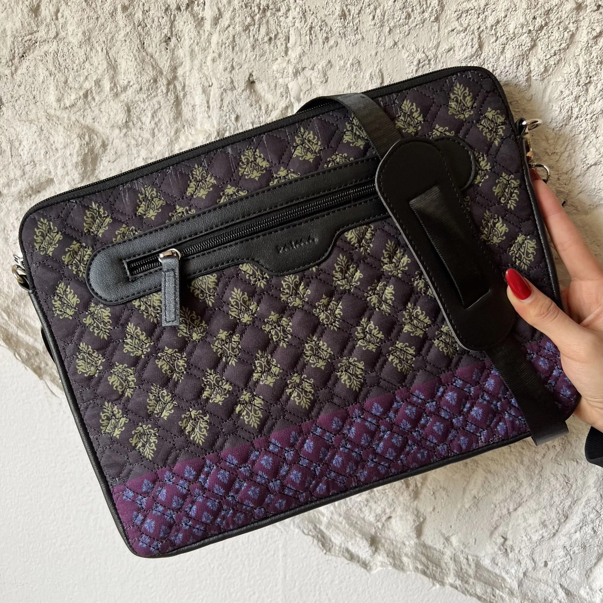 Baroque Quilted Sleeve Black X Purple