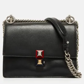 Black Leather Mini Kan I Shoulder Bag