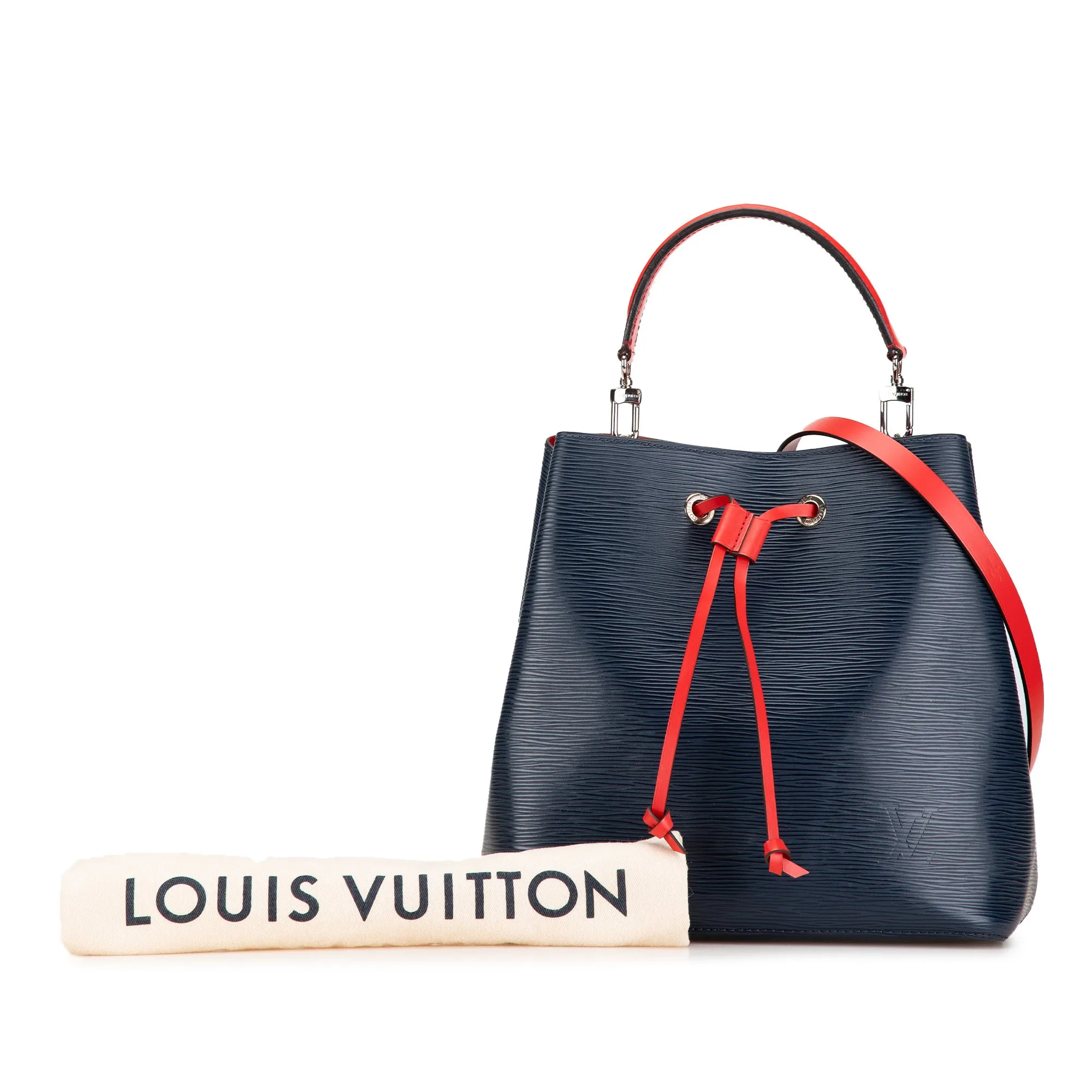 Blue Louis Vuitton Epi NeoNoe MM Bucket Bag