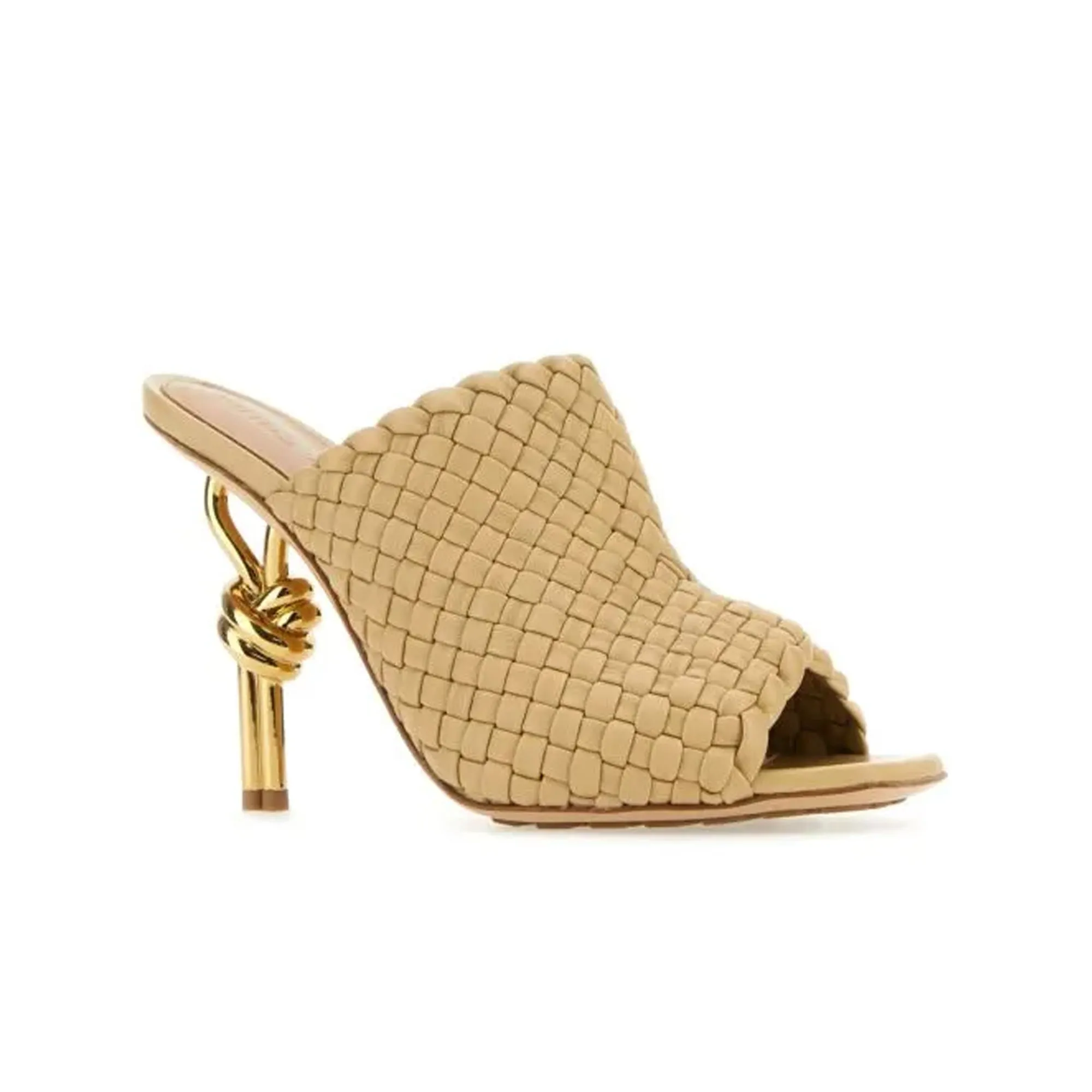 Bottega Veneta Beige Leather Knot Mules