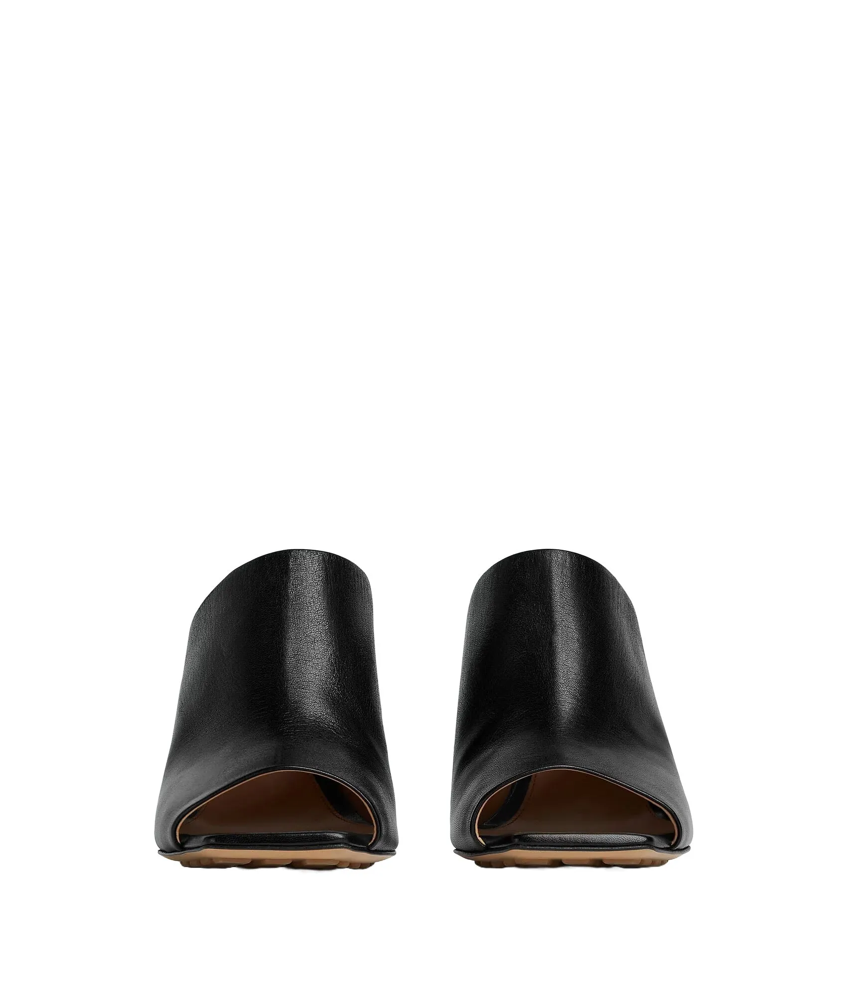 Bottega Veneta Black Nappa Leather Knot Mules