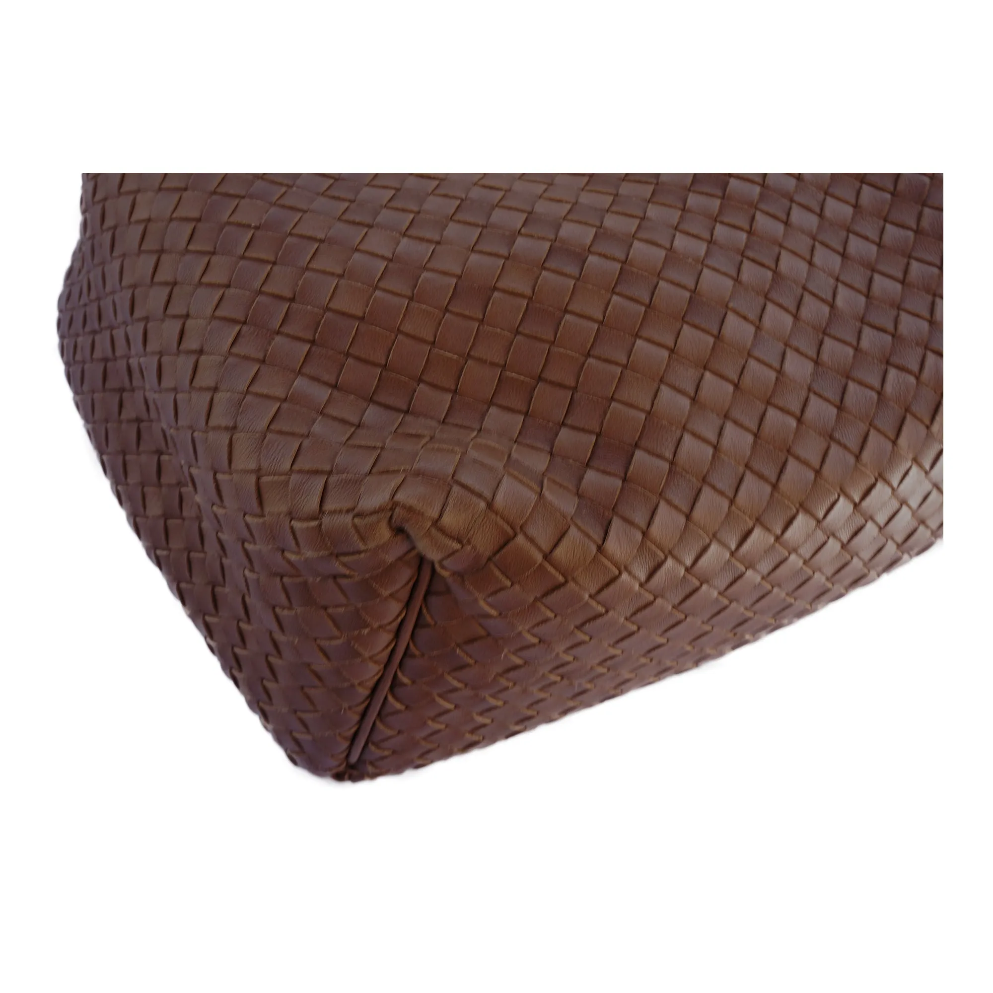 BOTTEGA VENETA INTRECCIATO BROWN HOBO BAG