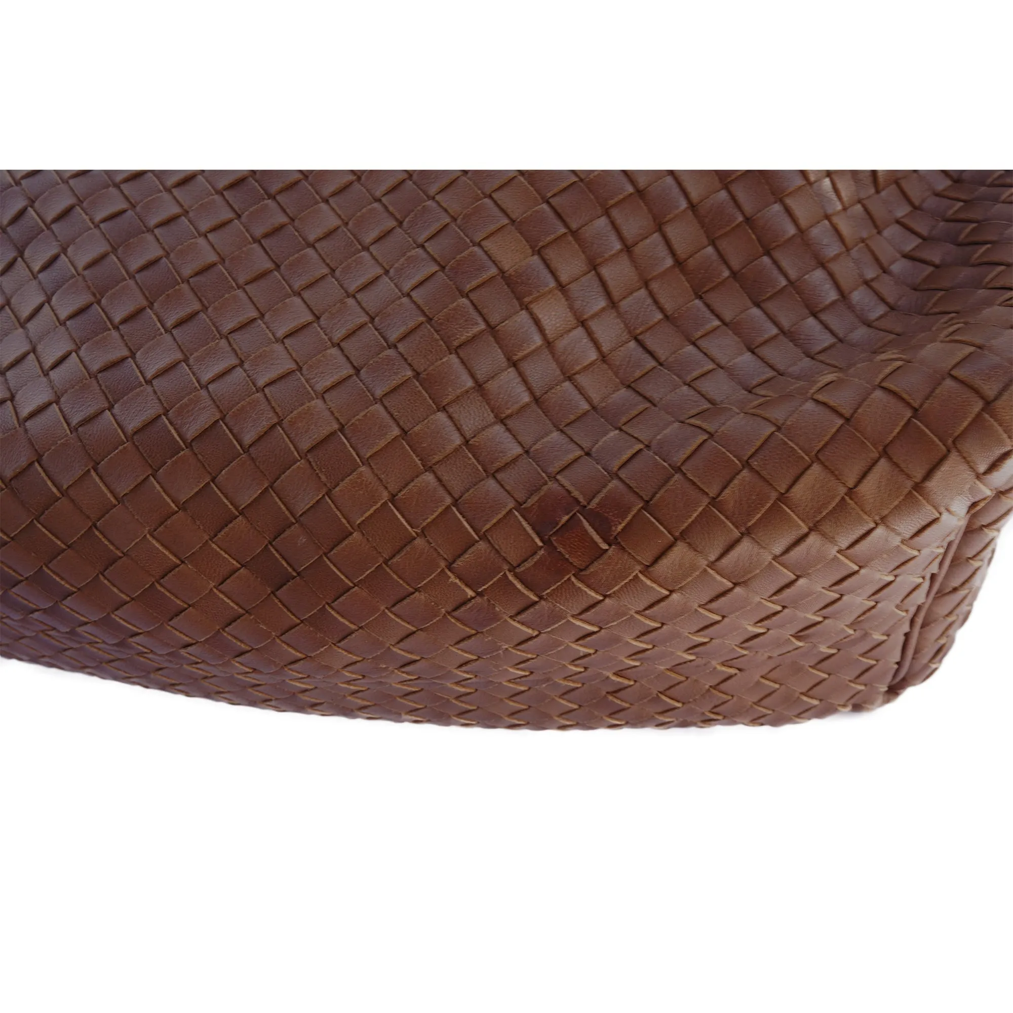 BOTTEGA VENETA INTRECCIATO BROWN HOBO BAG