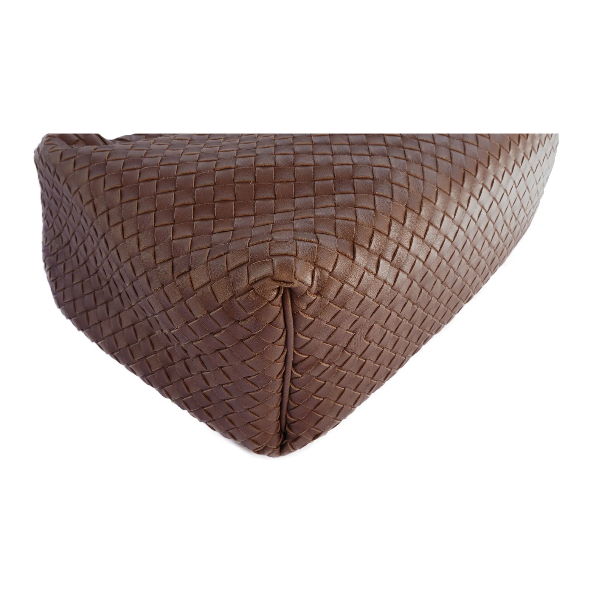 BOTTEGA VENETA INTRECCIATO BROWN HOBO BAG