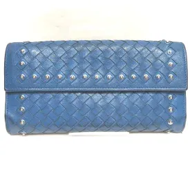 Bottega Veneta Intrecciato Studded Leather Wallet