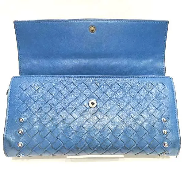 Bottega Veneta Intrecciato Studded Leather Wallet