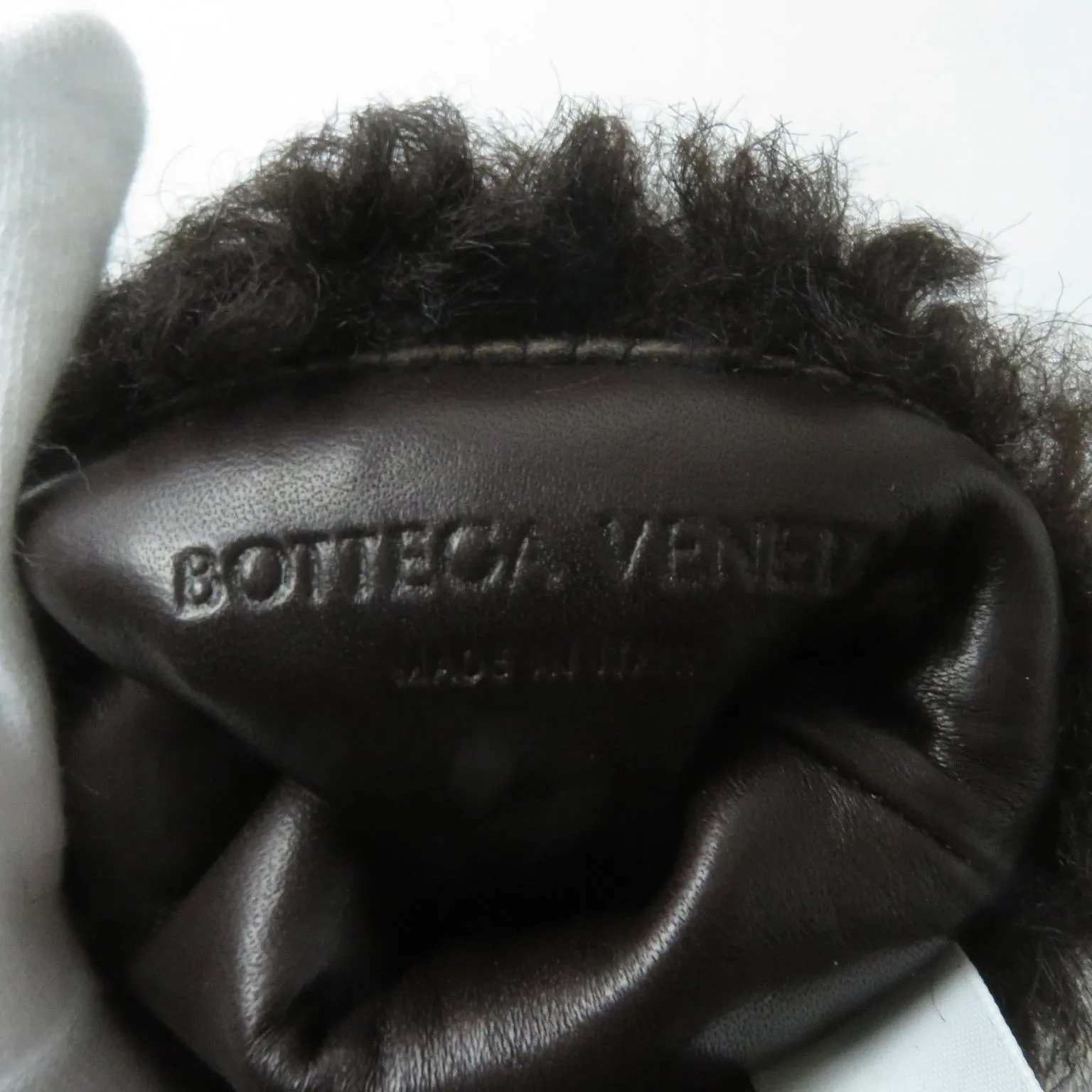 Bottega Veneta Lamb Leather Gloves Brown S