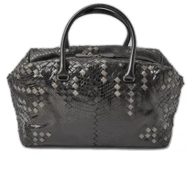 Bottega Veneta Nappa/Python Handbag/Boston Bag 229913