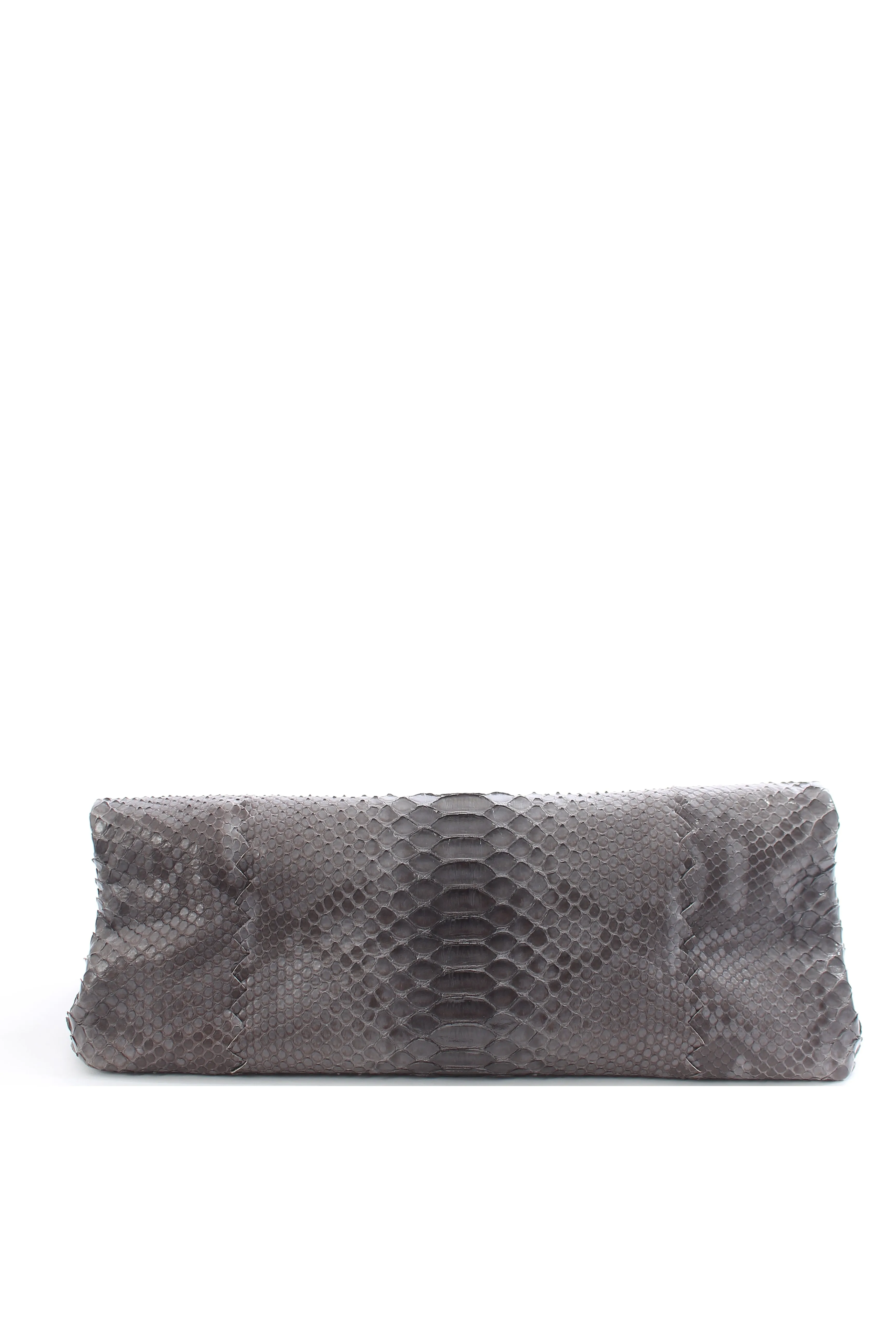 Bottega Veneta Python Foldover Clutch Bag