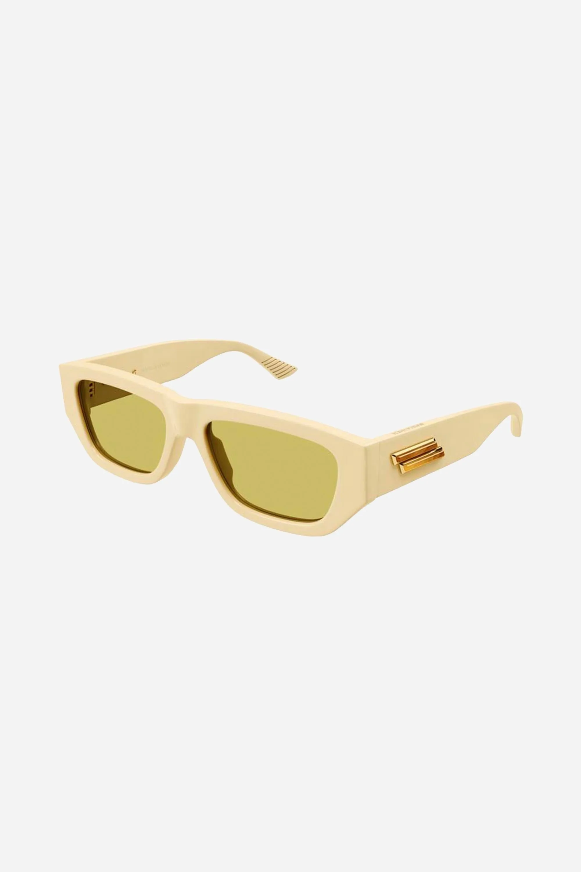 Bottega Veneta rectangular ivory sunglasses