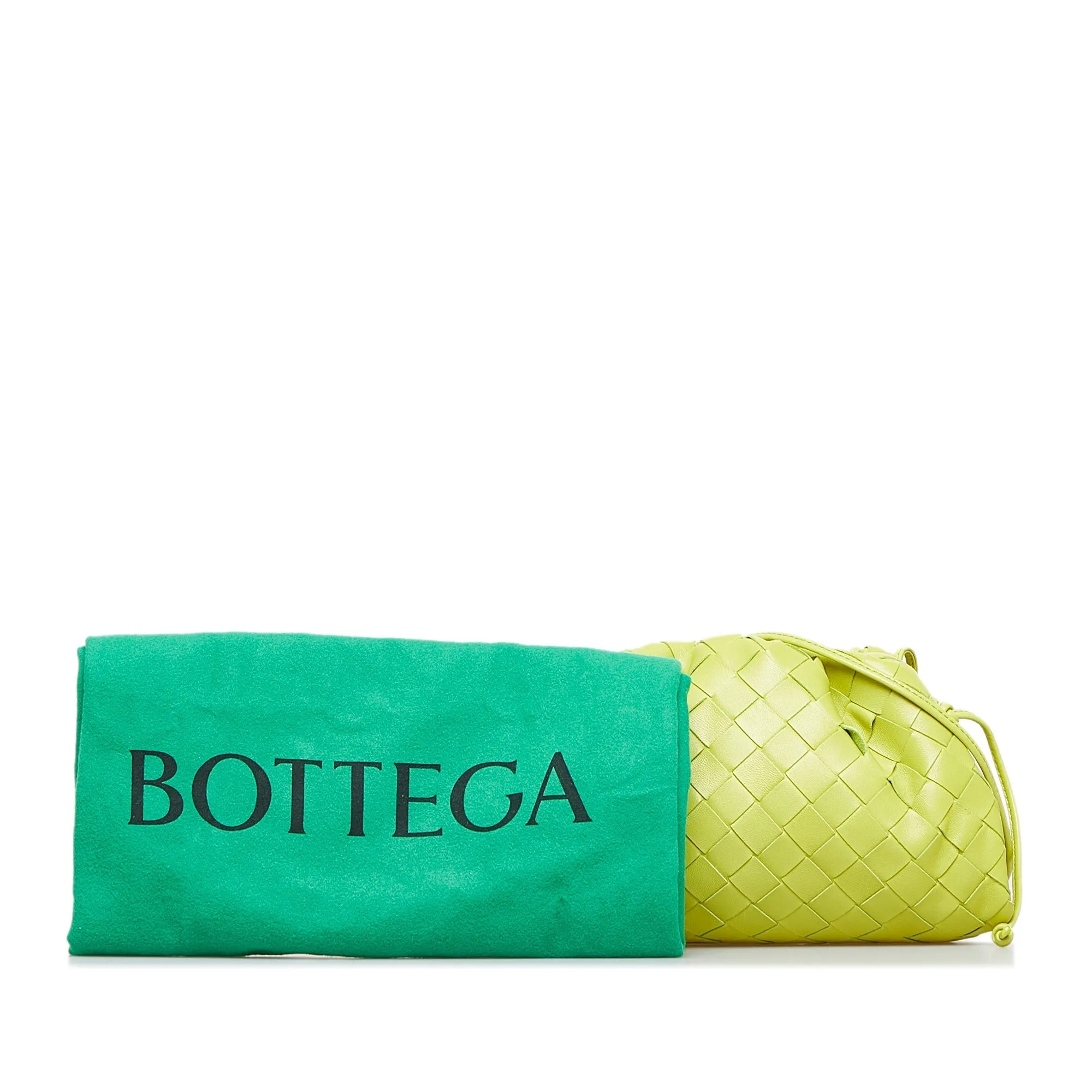 Bottega Veneta The Mini Pouch Green Intrecciato