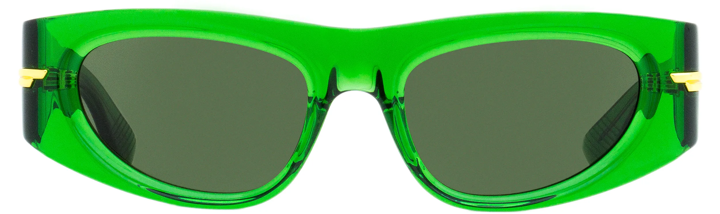 Bottega Veneta Women's Cat Eye Sunglasses BV1144S 004 Green 51mm