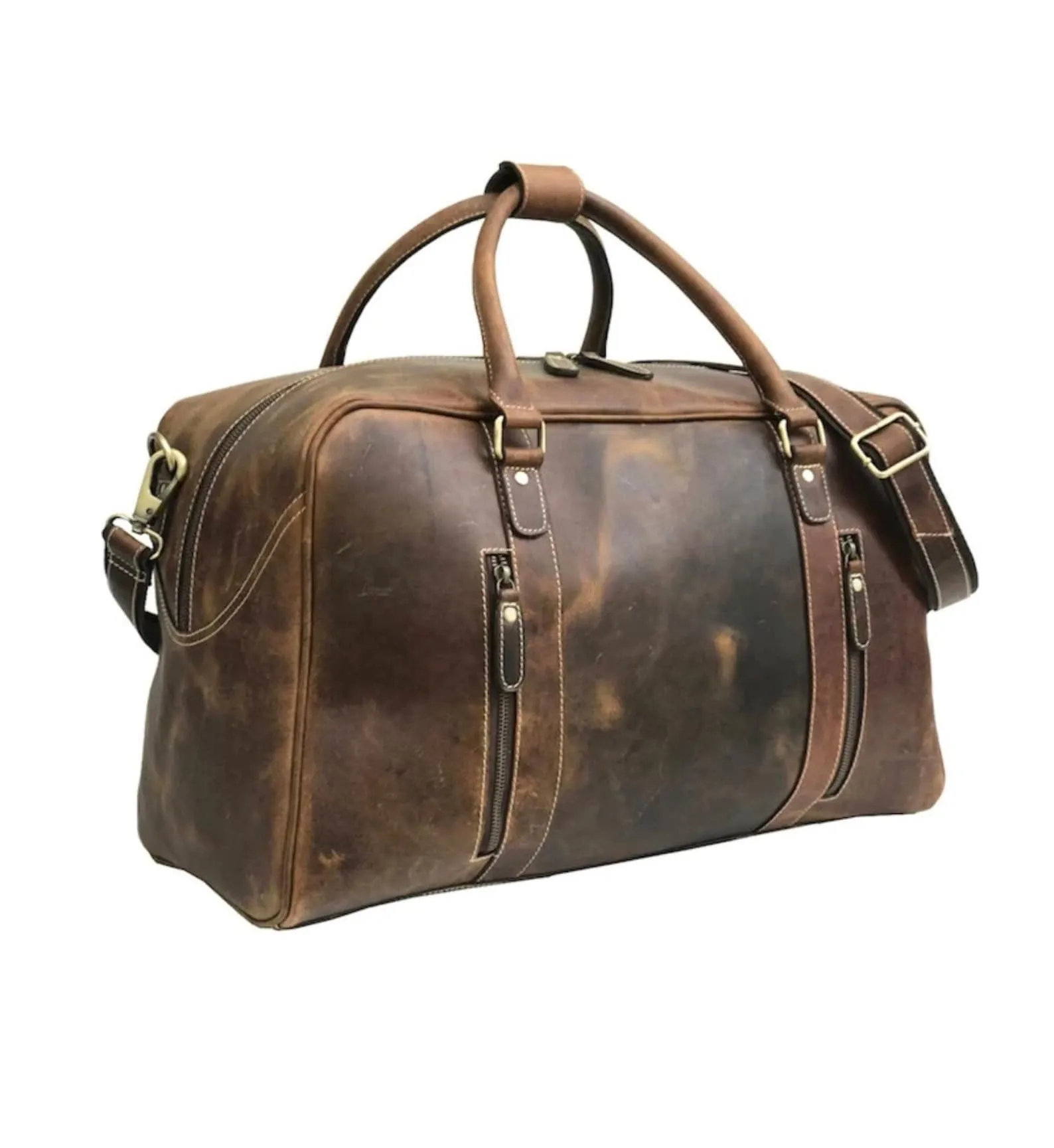 brown leather overnight bag mens