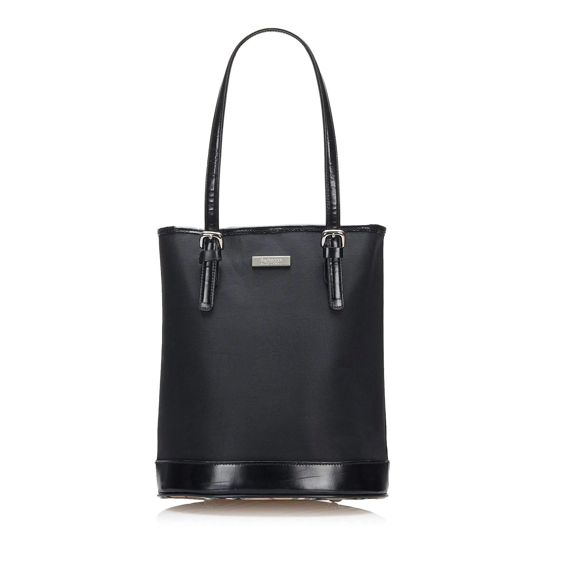 Burberry Bucket Bag Black Nylon Canvas