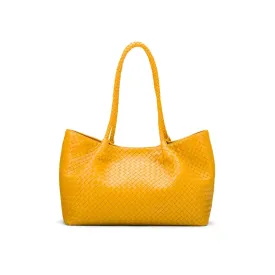 Cassidy Woven Slouchy Bag - Yellow