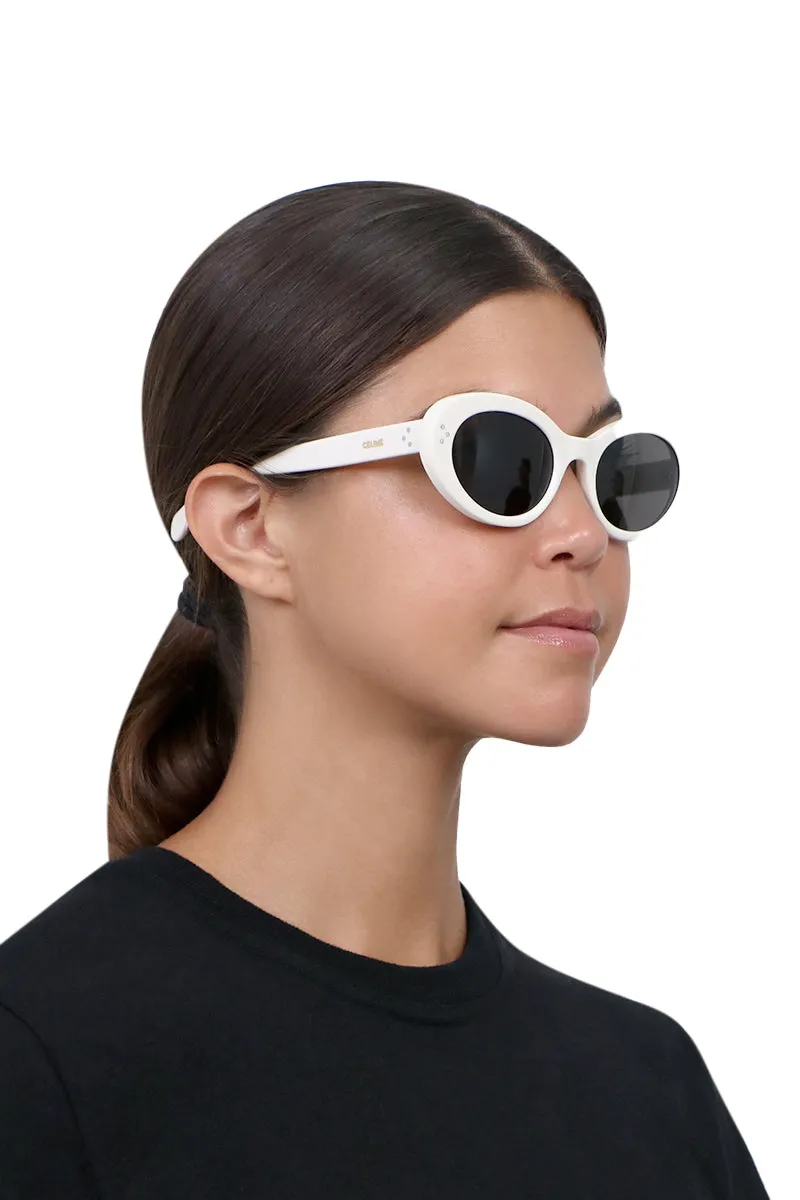 CAT EYE S193 SUNGLASSES | IVORY SMOKE