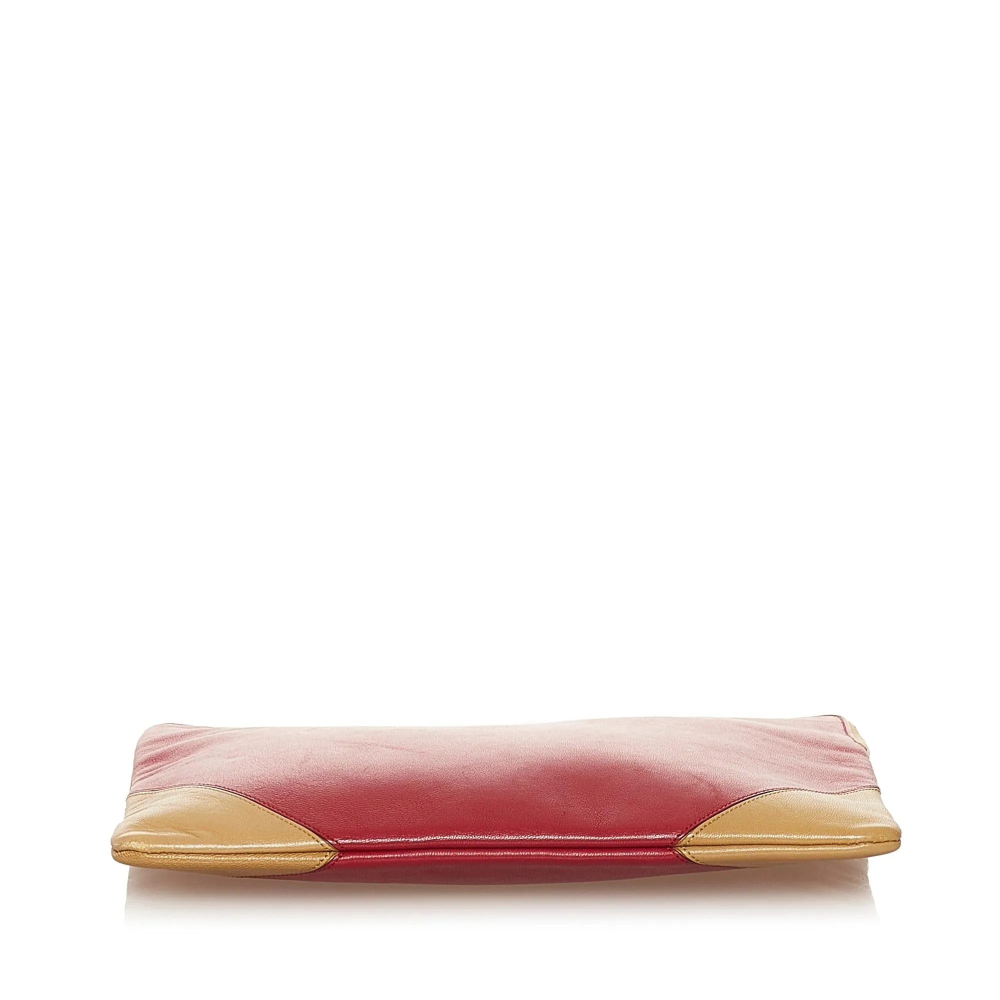 Celine Bicolor Coeur Leather Clutch Bag