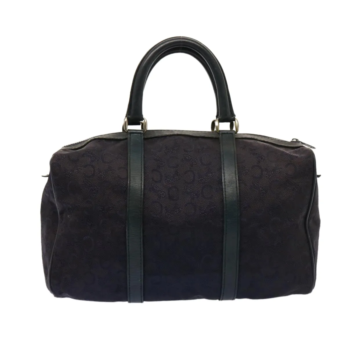 CELINE C Macadam Canvas Boston Bag Navy Auth 76017