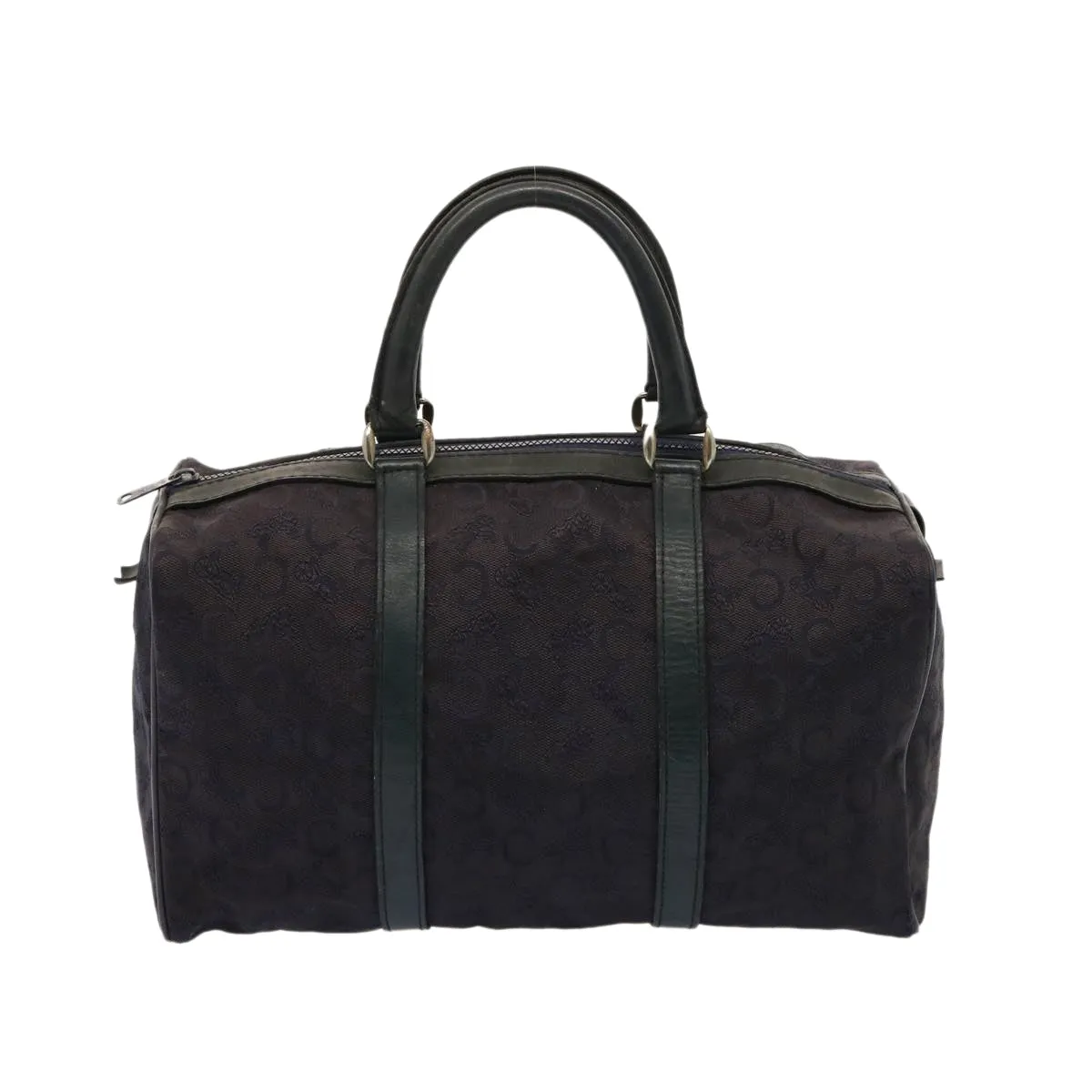 CELINE C Macadam Canvas Boston Bag Navy Auth 76017