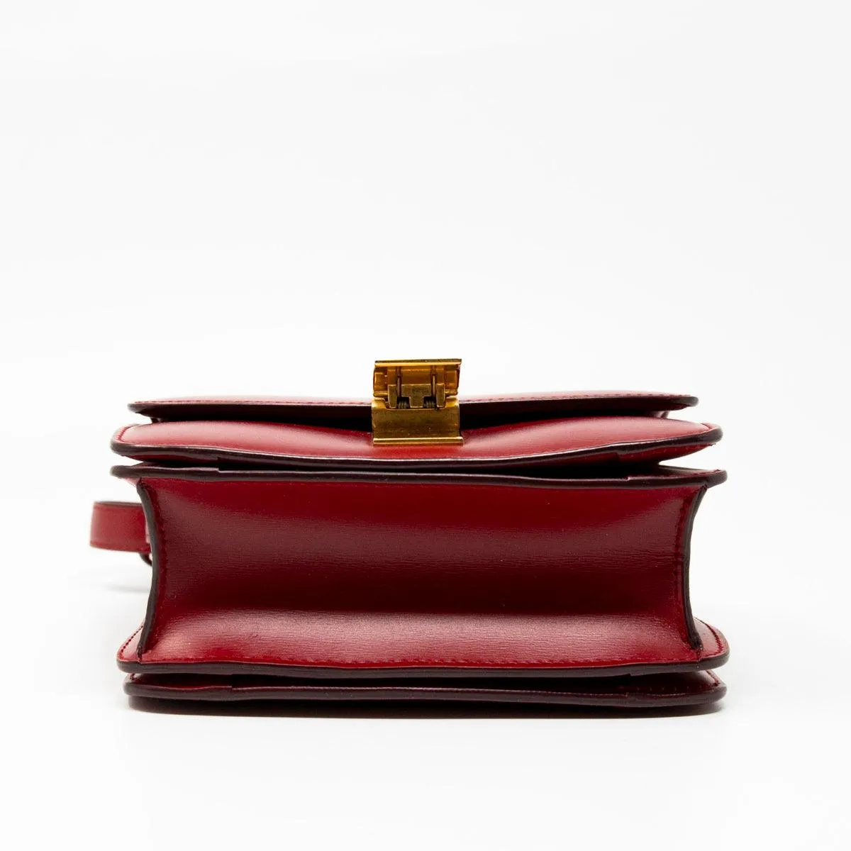 Celine Dark Red Small Box Bag