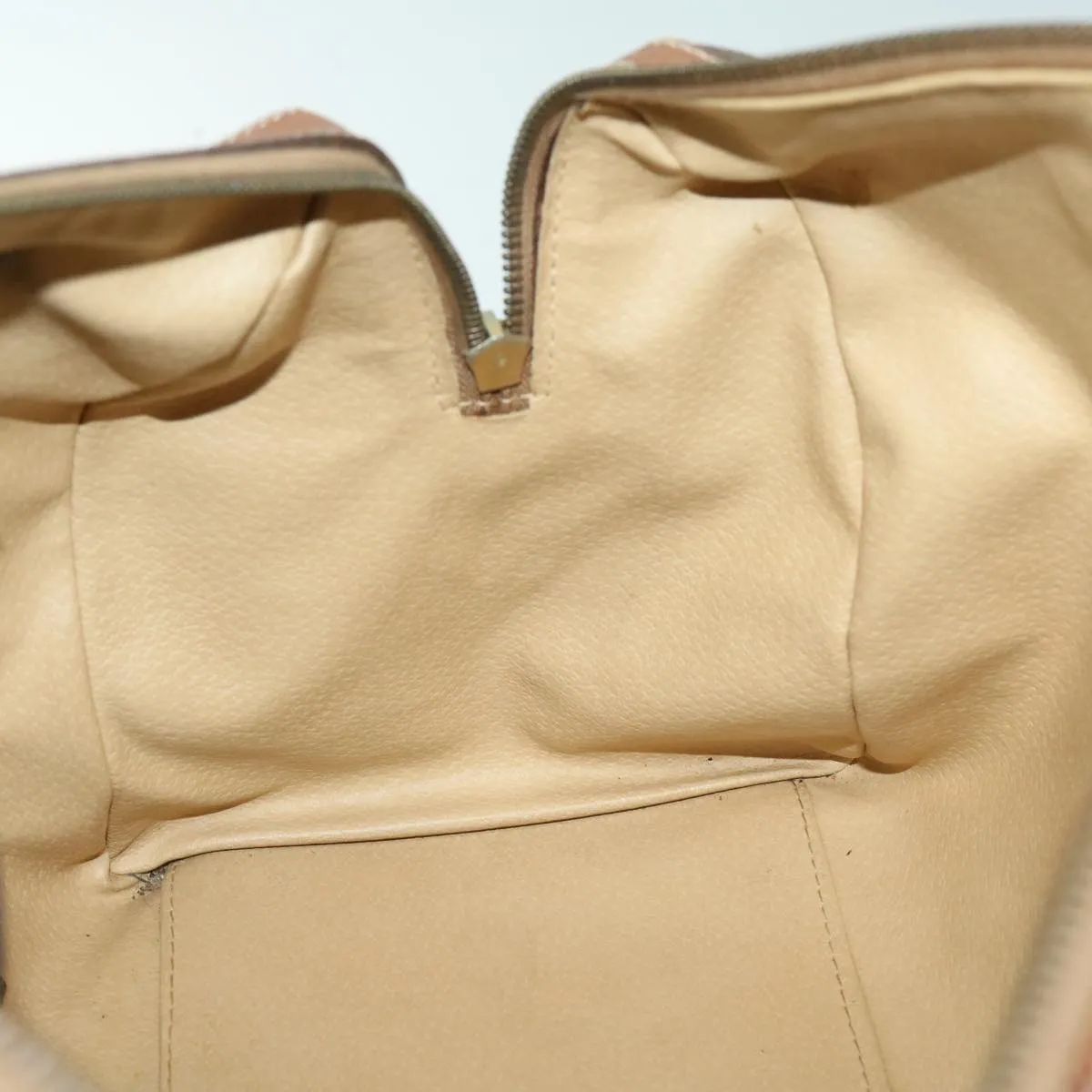 CELINE Macadam Canvas Boston Bag PVC Brown Auth yk11253