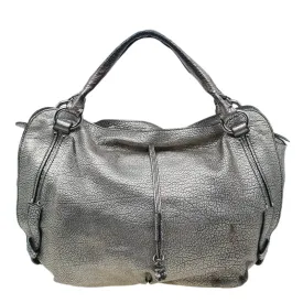 Celine Metallic Silver Leather Large Bittersweet Hobo