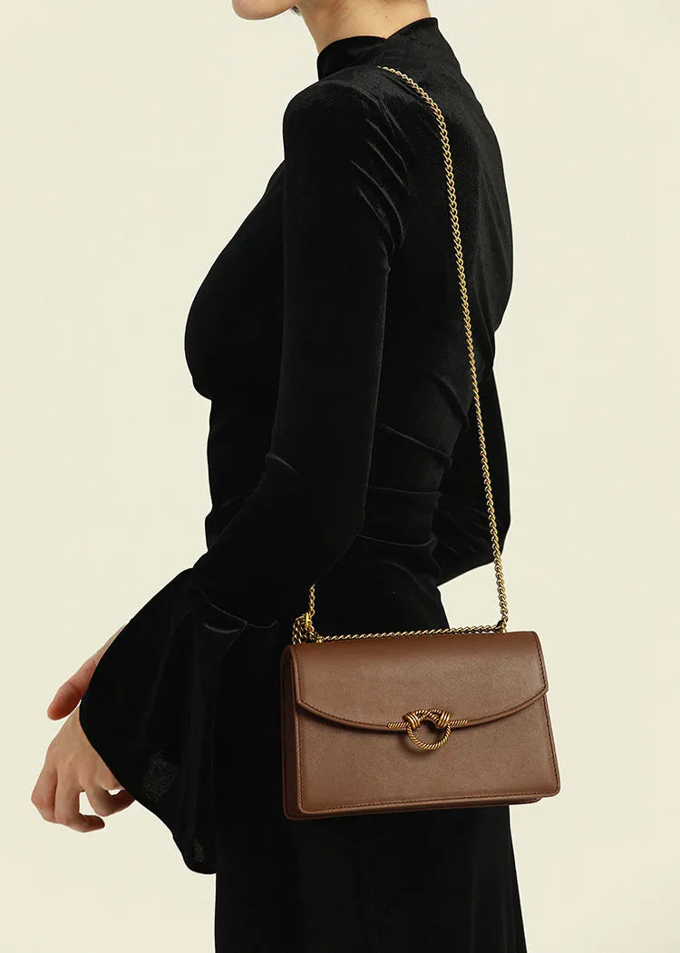 Chain Leather Shoulder Bag