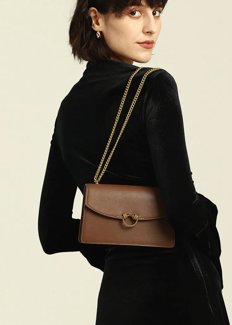 Chain Leather Shoulder Bag