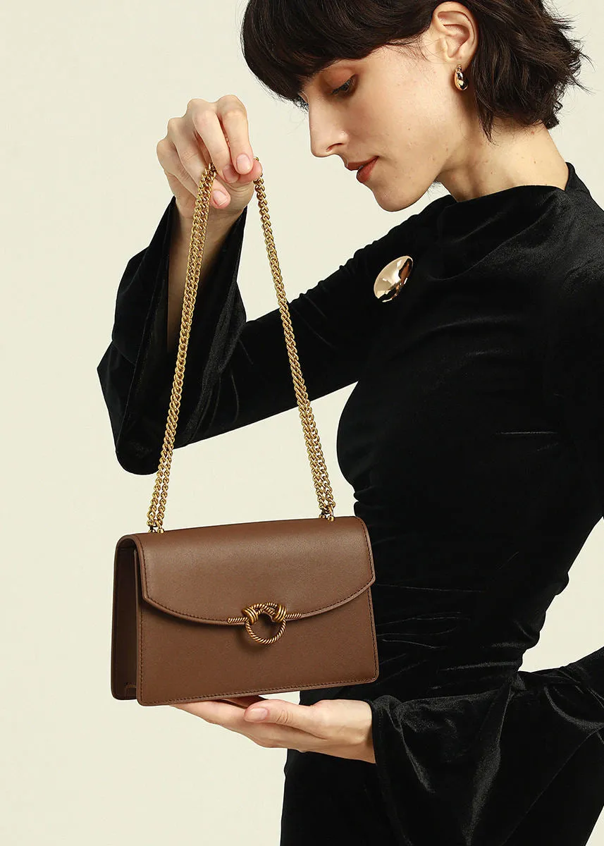 Chain Leather Shoulder Bag