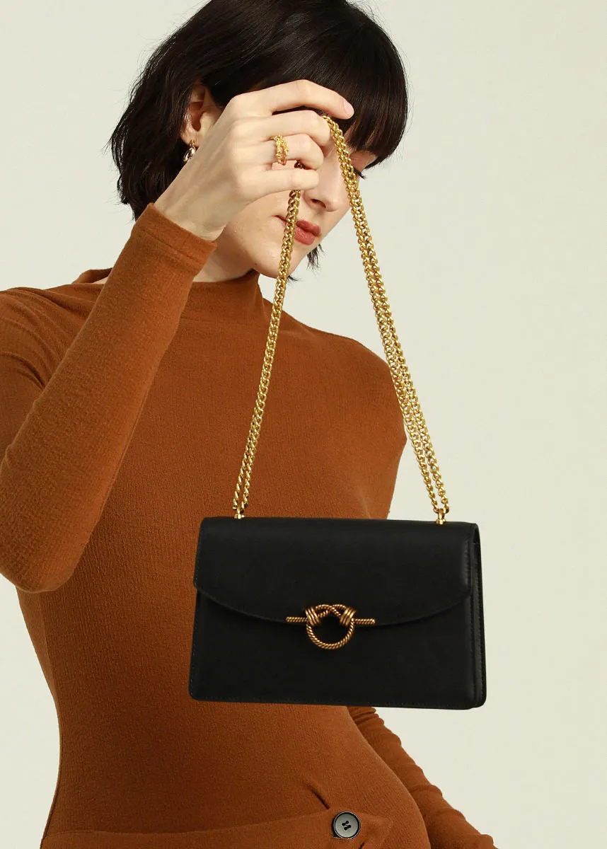 Chain Leather Shoulder Bag