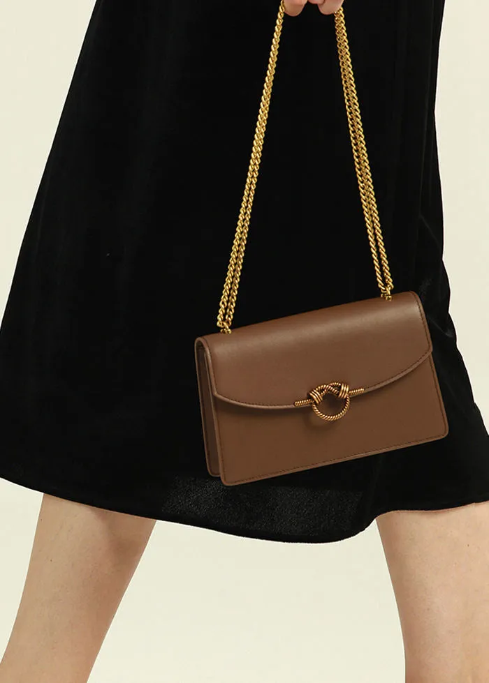 Chain Leather Shoulder Bag