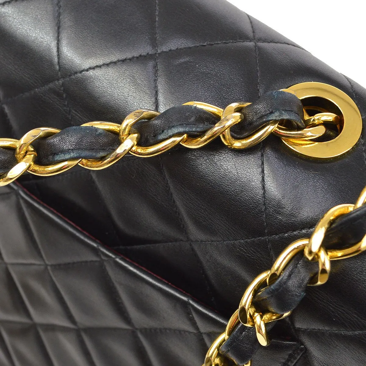 Chanel 1991-1994 Classic Flap Maxi Black Lambskin 80489