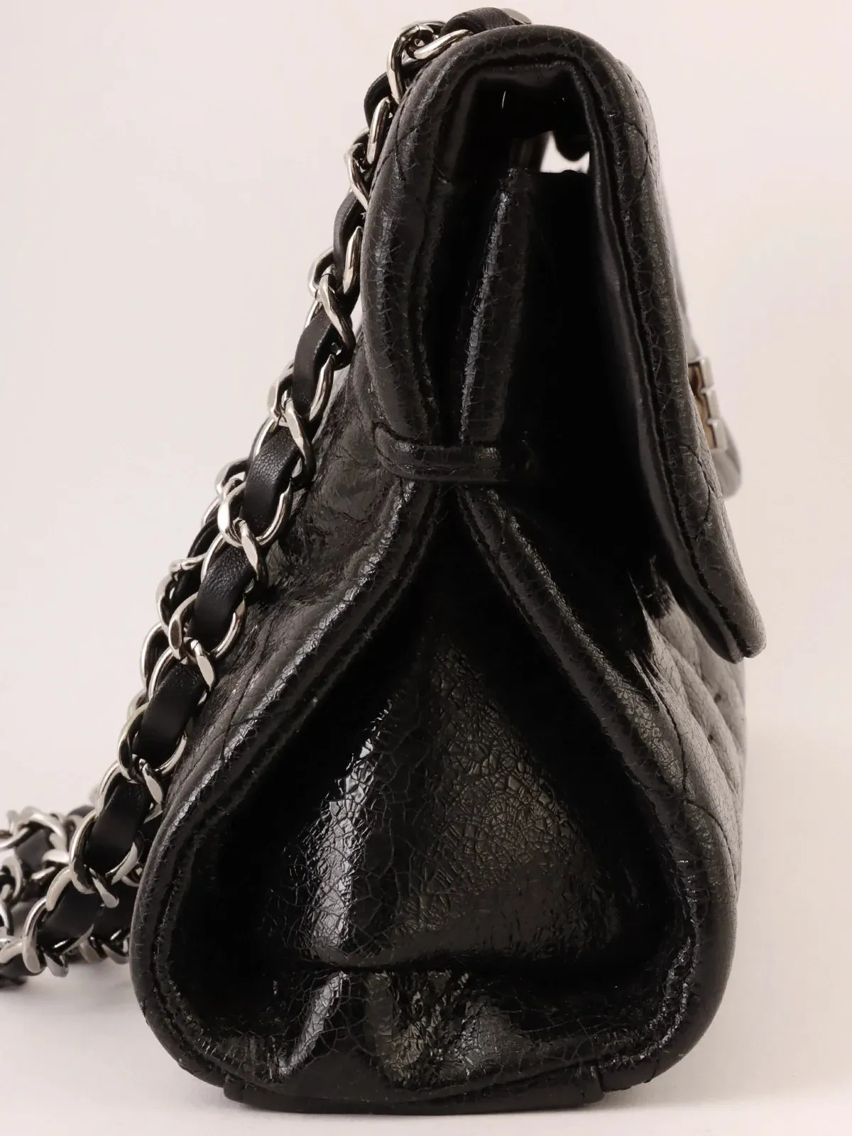 CHANEL Around 2005 Made 2.55 Chain Shoulder Bag Black