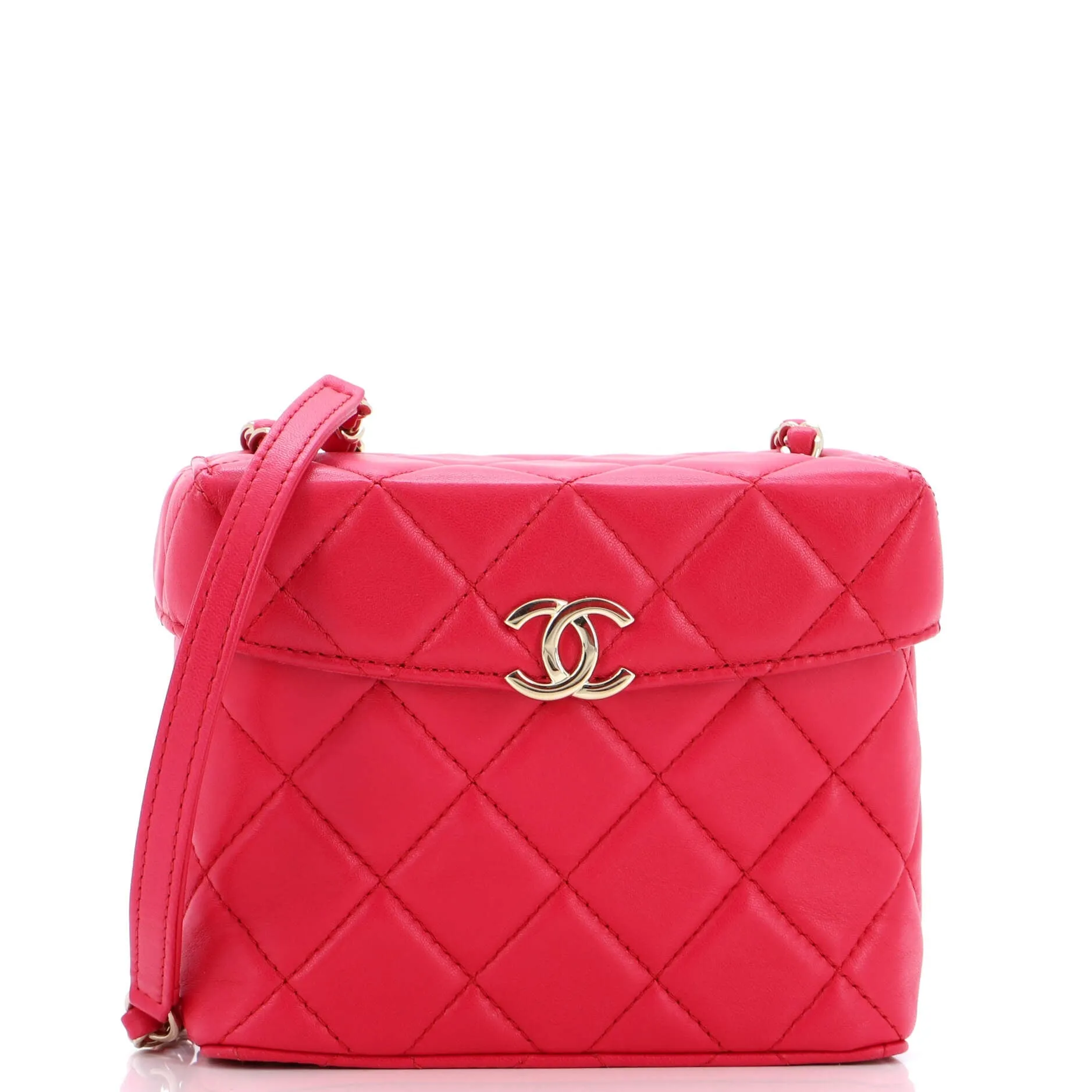 CHANEL Secret Box Bag Quilted Lambskin Small